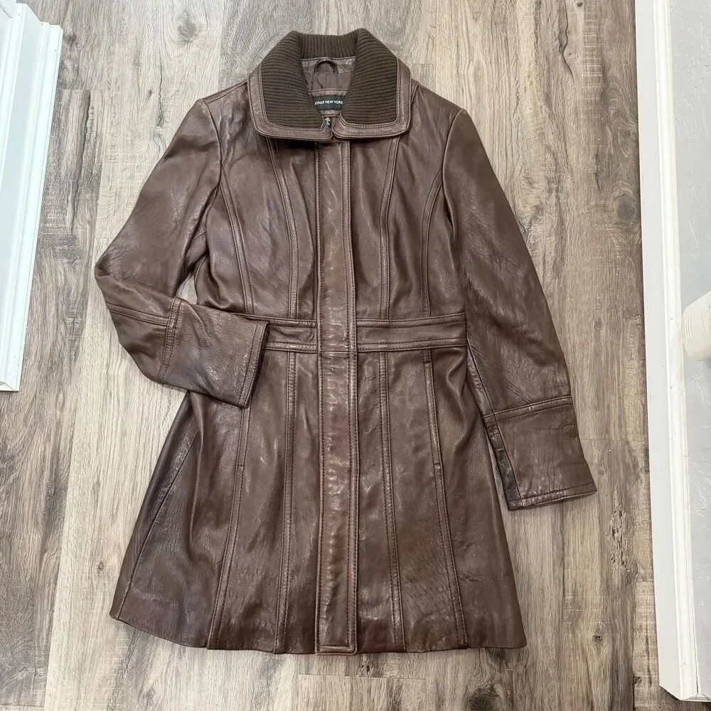Jones-new-york Women's Brown Coat - Picture 6 of 6